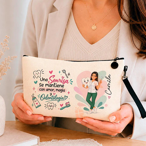 Estuche Personalizado con diseño para Odontologa