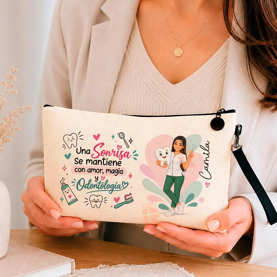 Estuche Personalizado con diseño para Odontologa 1