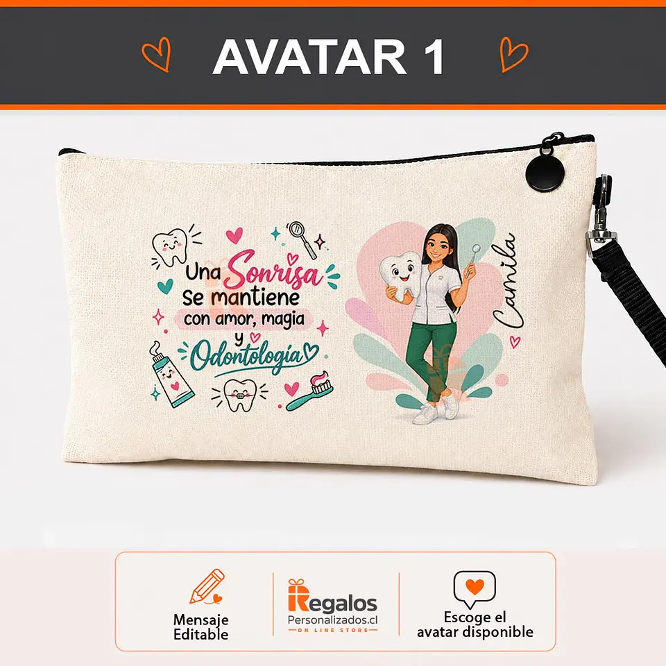 Estuche Personalizado con diseño para Odontologa 2