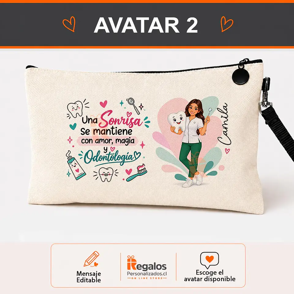 Estuche Personalizado con diseño para Odontologa 3