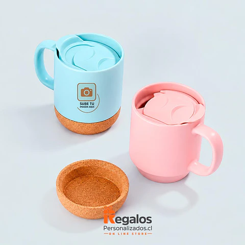 Tazón color , base corcho 410cc | Personalizado