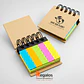 Set Sticky Ecológico con Tapa Dura personalizado con logo o frase - Miniatura 1