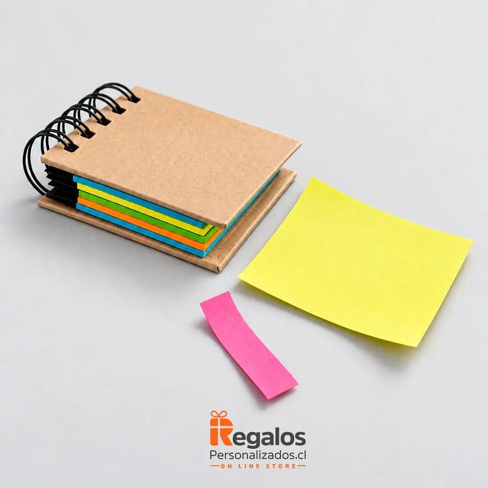 Set Sticky Ecológico con Tapa Dura personalizado con logo o frase 2