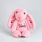 Peluche conejo rosa 40cm, personalizado con nombre o frase - Miniatura 3