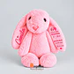 Peluche conejo rosa 40cm, personalizado con nombre o frase - Miniatura 2