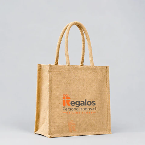 Bolsa de yute 33x33x15cm | Personalizada con logo o frase