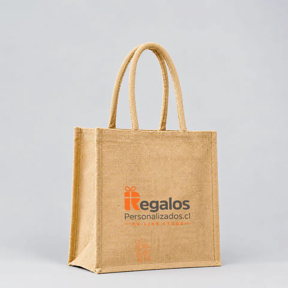 Bolsa de yute 33x33x15cm | Personalizada con logo o frase 1