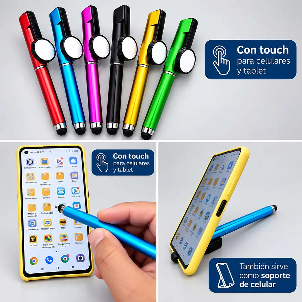 Bolígrafo touchscreen colores surtidos | personalizados 2