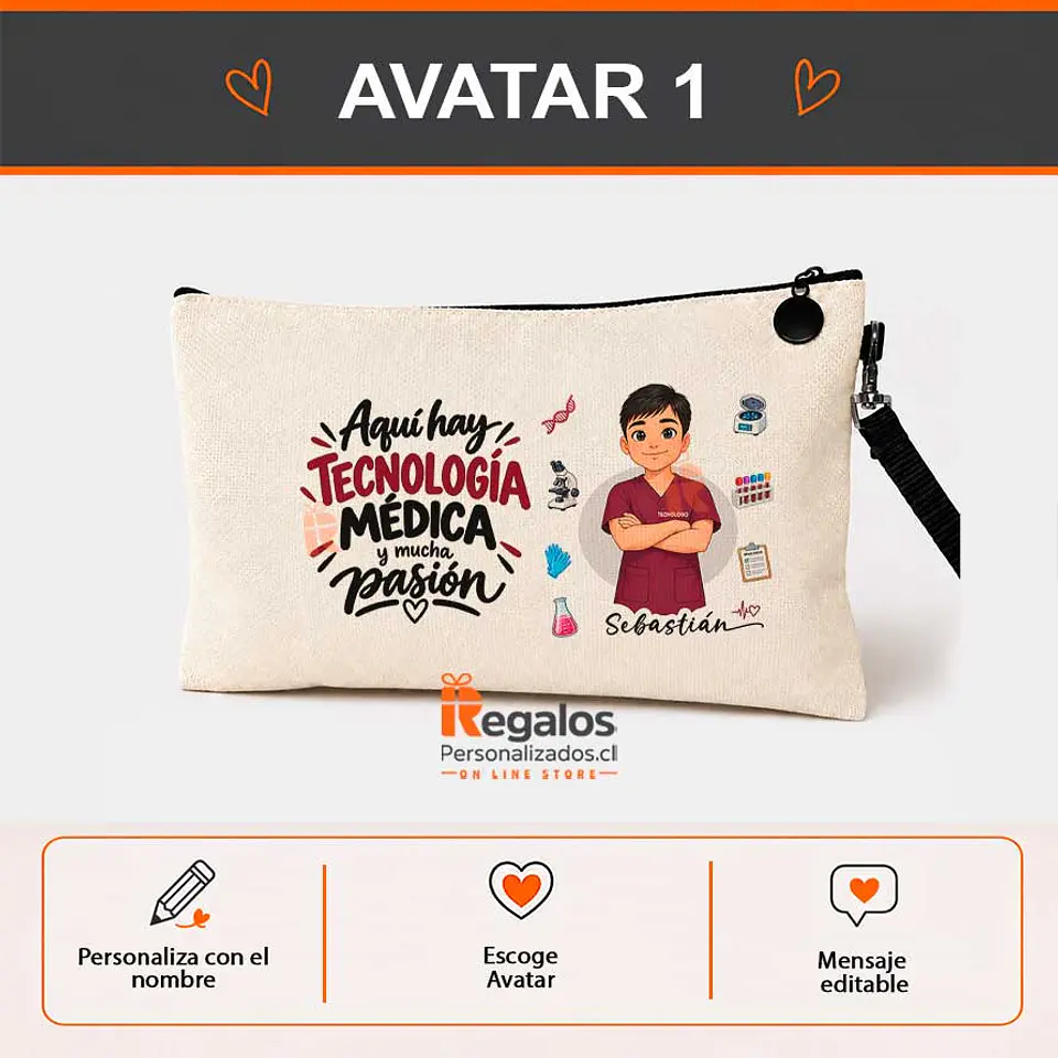 Estuche Personalizado con diseño para Tecnólogo Médico 2