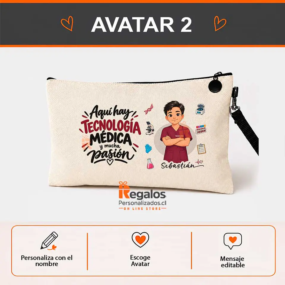 Estuche Personalizado con diseño para Tecnólogo Médico 3