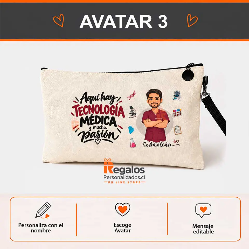 Estuche Personalizado con diseño para Tecnólogo Médico 4