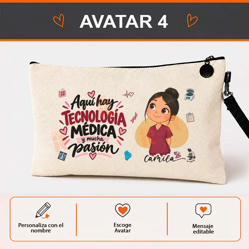 Estuche con diseño para Tecnóloga médica 5