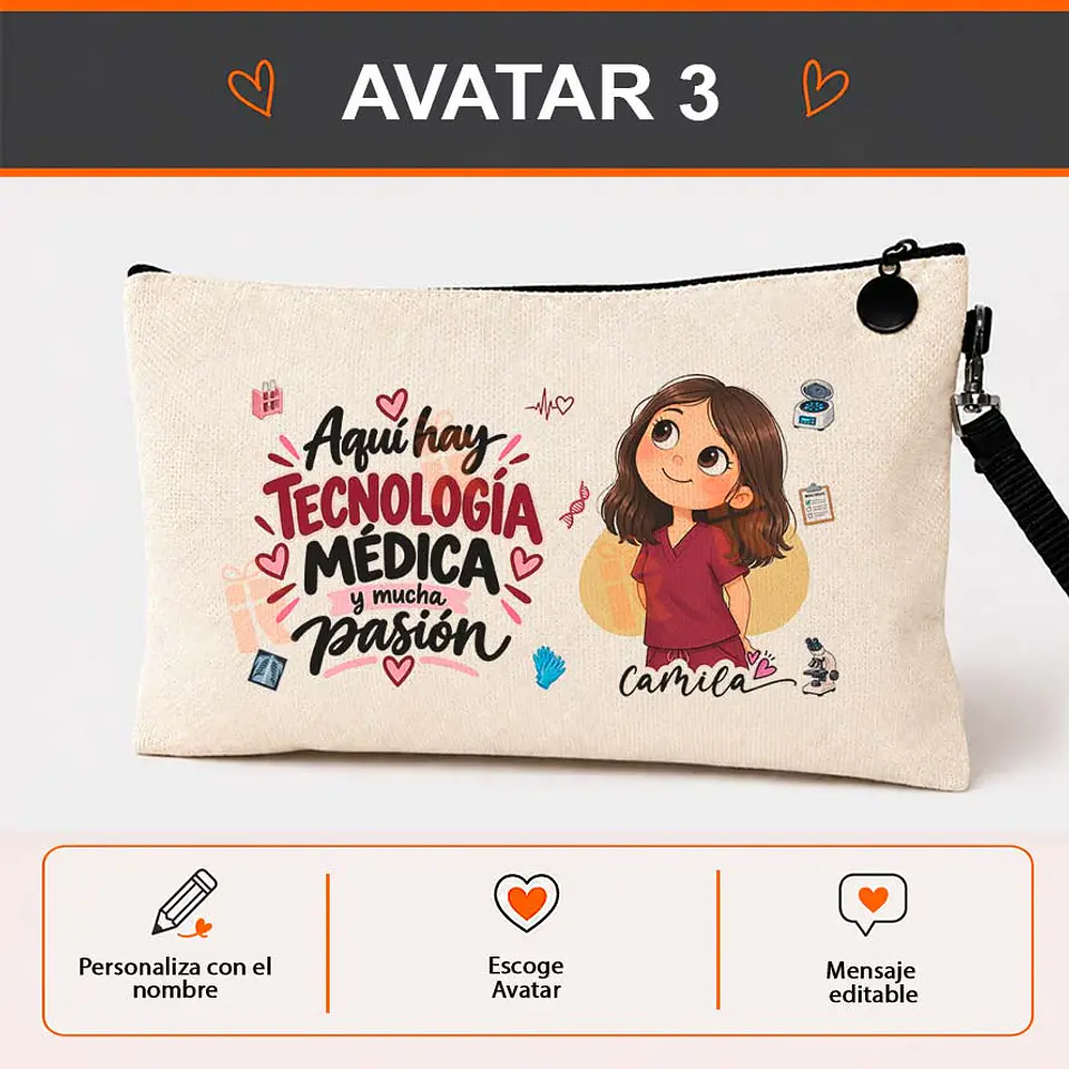 Estuche con diseño para Tecnóloga médica 4