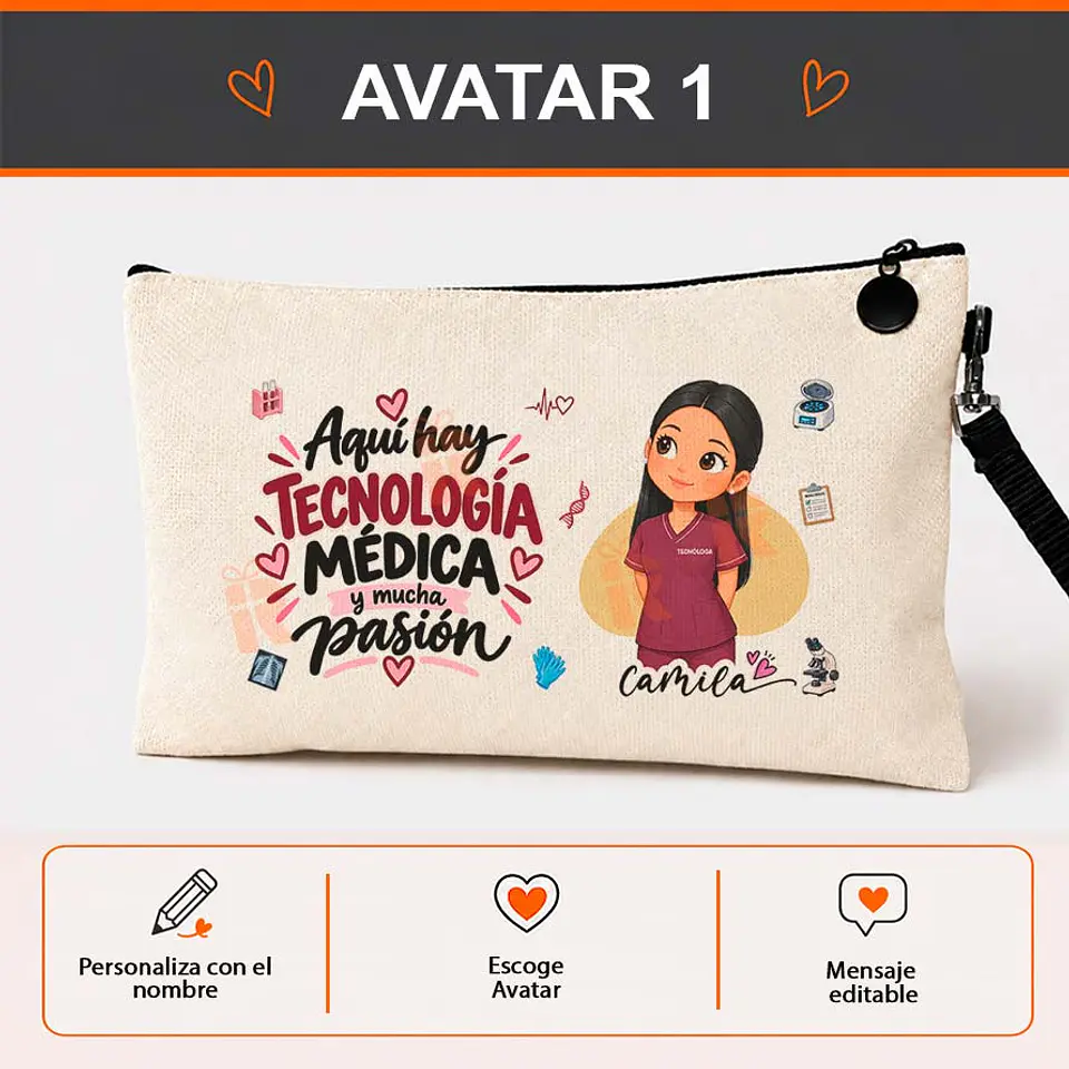 Estuche con diseño para Tecnóloga médica 2