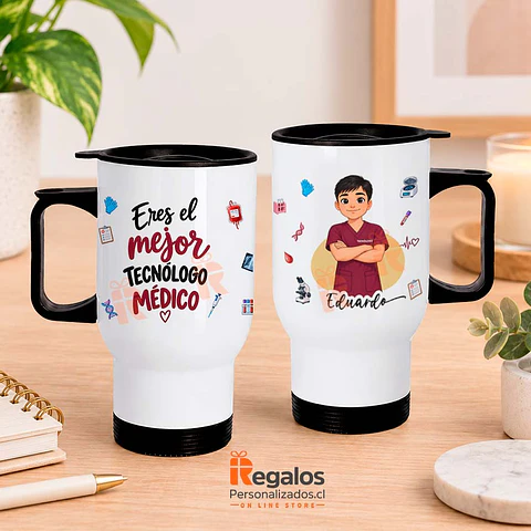 Mug térmico diseño Tecnólogo médico