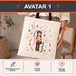 Bolsa crea algodón personalizada con diseño Profesora - Miniatura 2