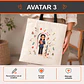 Bolsa crea algodón personalizada con diseño Profesora - Miniatura 4