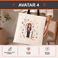 Bolsa crea algodón personalizada con diseño Profesora - Miniatura 5