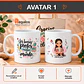Tazón en tote bag personalizado con diseño Profesora - Miniatura 2
