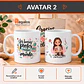 Tazón en tote bag personalizado con diseño Profesora - Miniatura 3