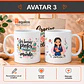 Tazón en tote bag personalizado con diseño Profesora - Miniatura 4