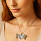 Collar corazón relicario personalizado con fotografía - Miniatura 3