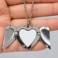 Collar corazón relicario personalizado con fotografía - Miniatura 4