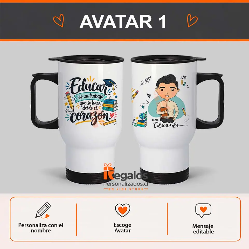 Mug térmico diseño Profesor  2