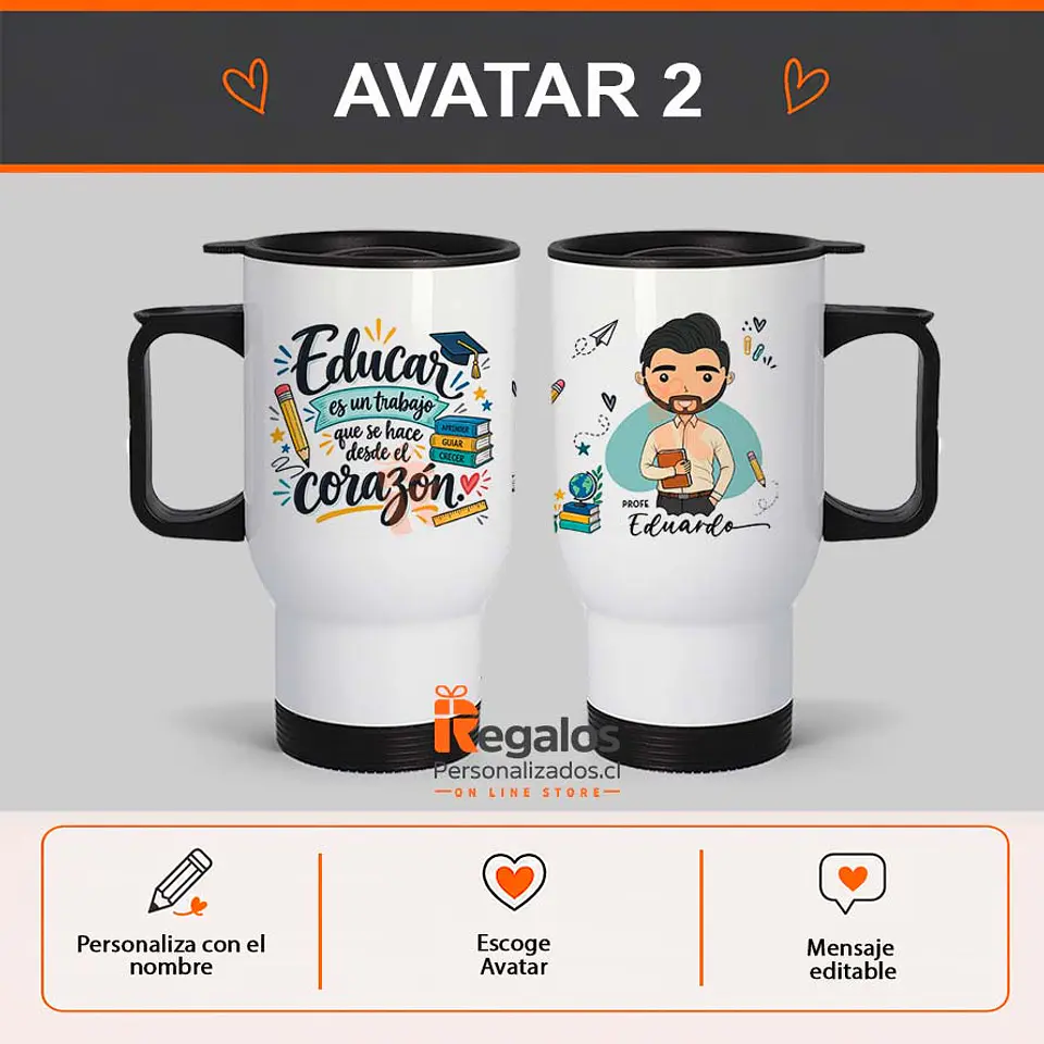Mug térmico diseño Profesor  3