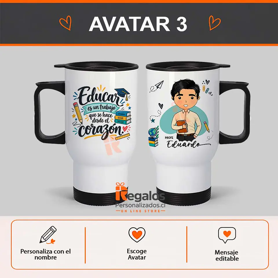 Mug térmico diseño Profesor  4