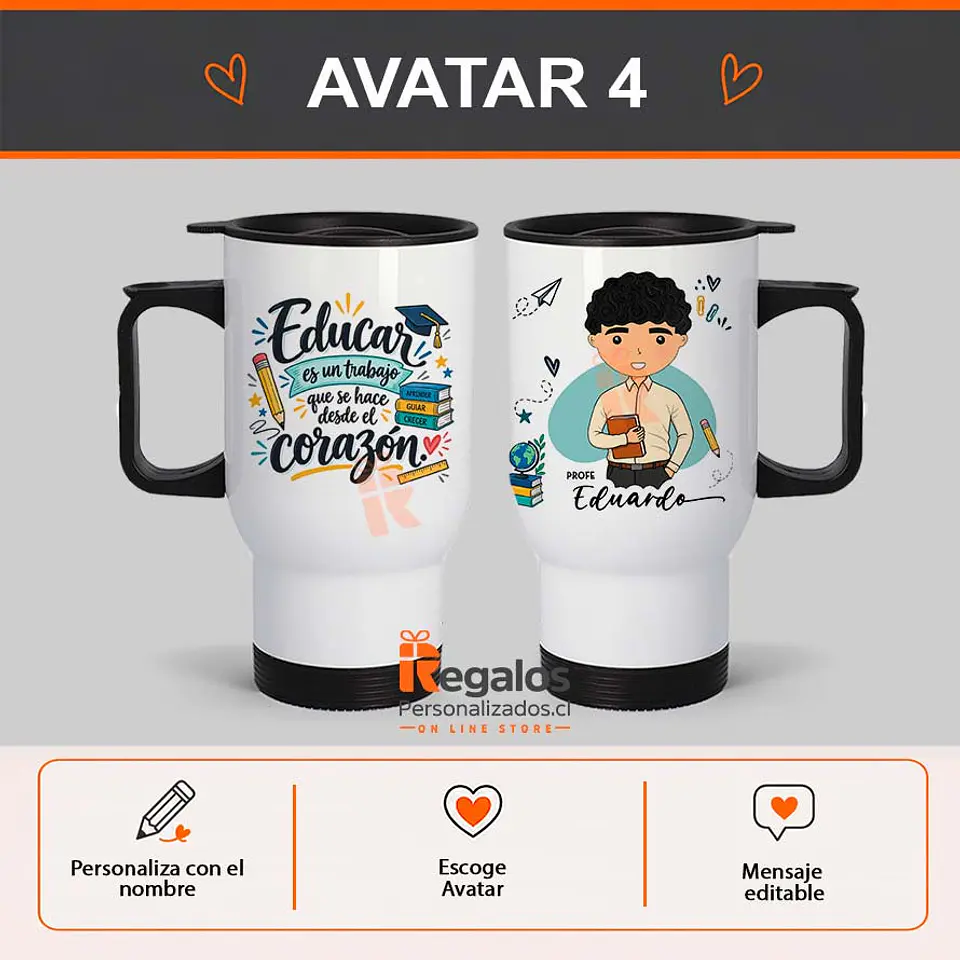 Mug térmico diseño Profesor  5