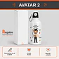 Botella de agua personalizada con diseño Profesor - Miniatura 3