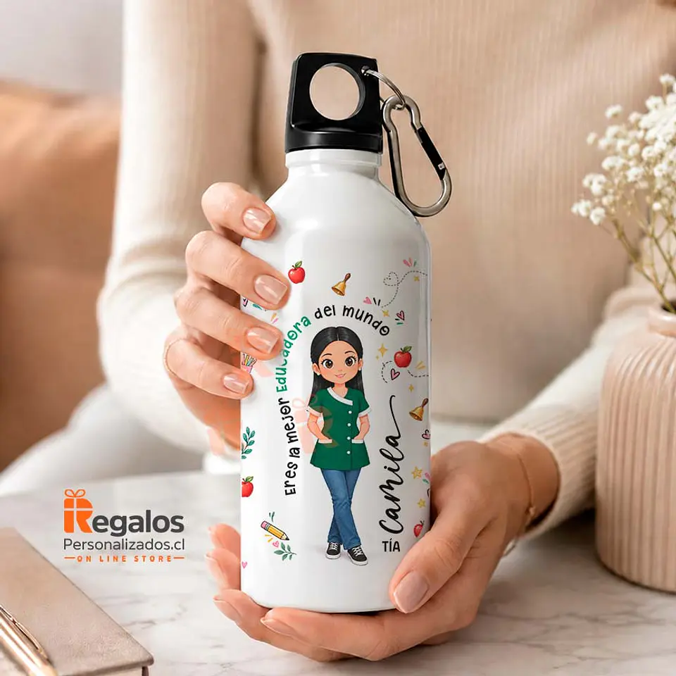 Botella de agua  diseño para Eduadora de Párvulos 1