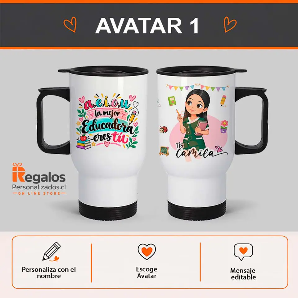Mug térmico diseño Educadora de Párvulos 2
