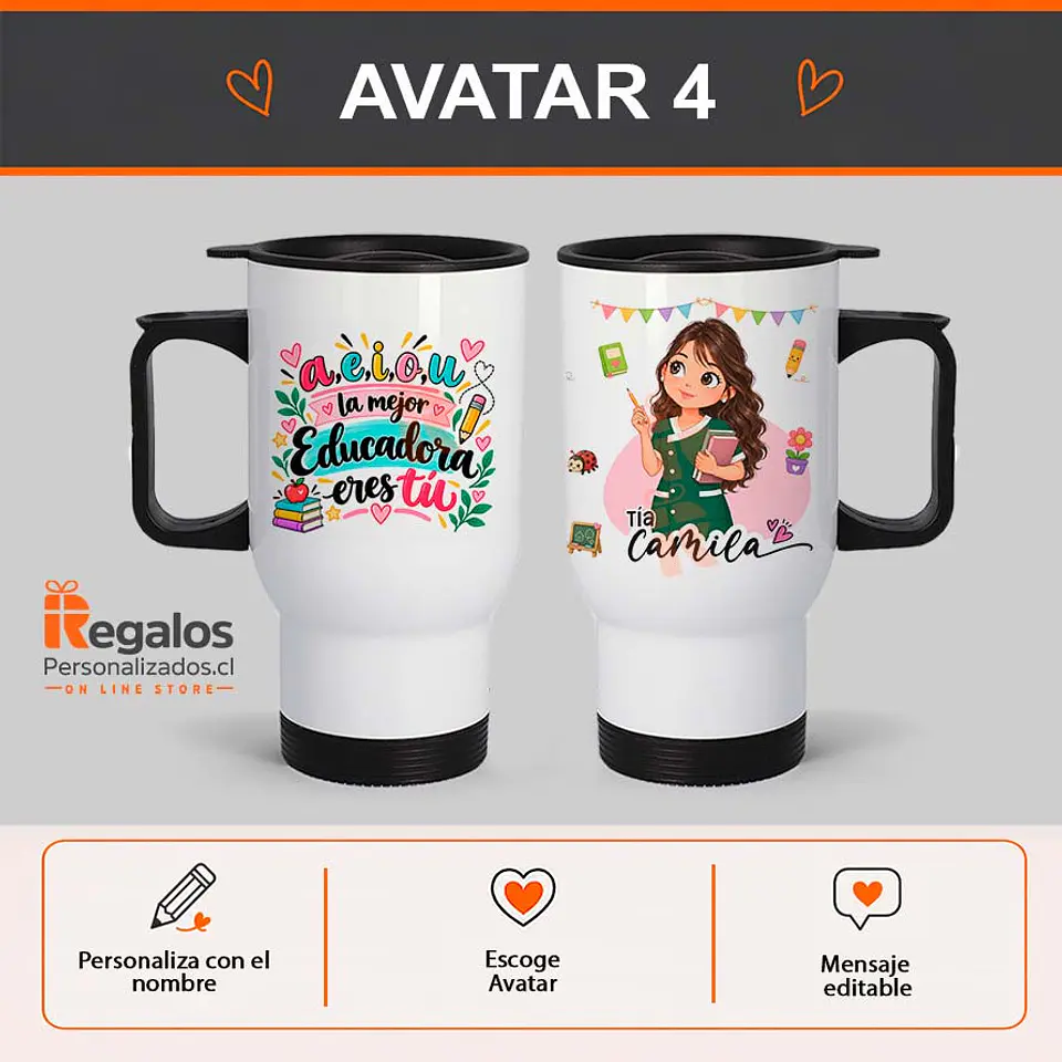 Mug térmico diseño Educadora de Párvulos 5