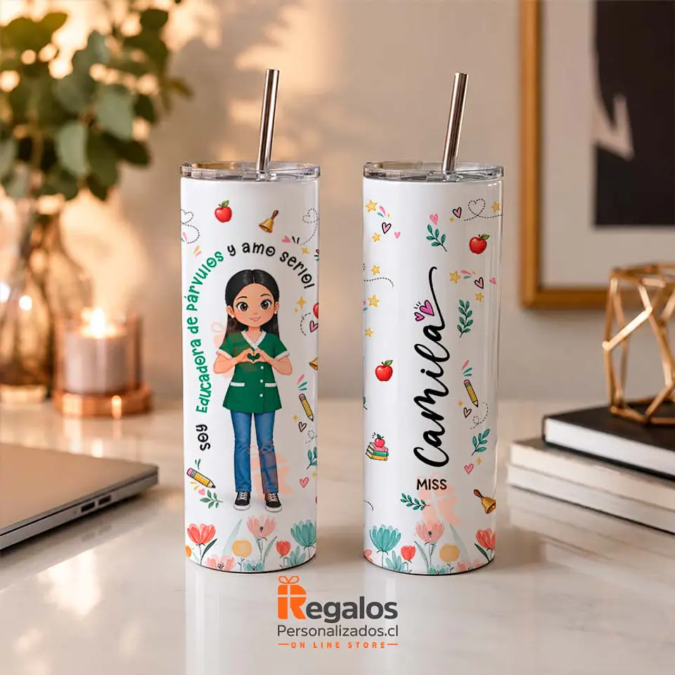 Vaso térmico tumbler diseño Educadora de Párvulos 1