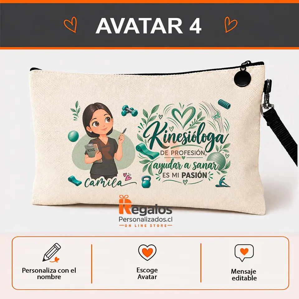 Estuche personalizado con diseño para Kinesióloga 5