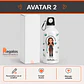 Botella de agua personalizada con diseño Kinesióloga - Miniatura 3