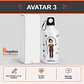 Botella de agua personalizada con diseño Kinesióloga - Miniatura 4