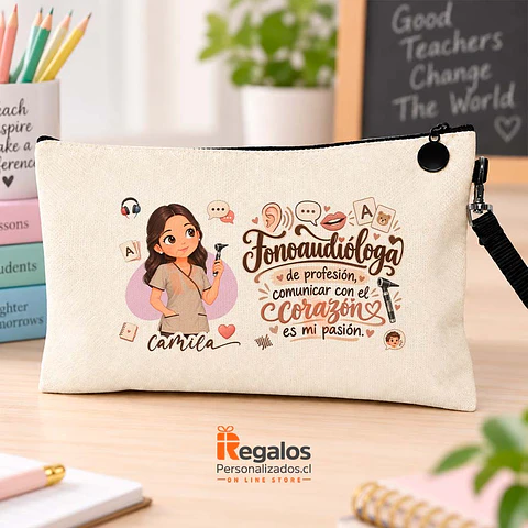 Estuche personalizado con diseño Fonoaudióloga