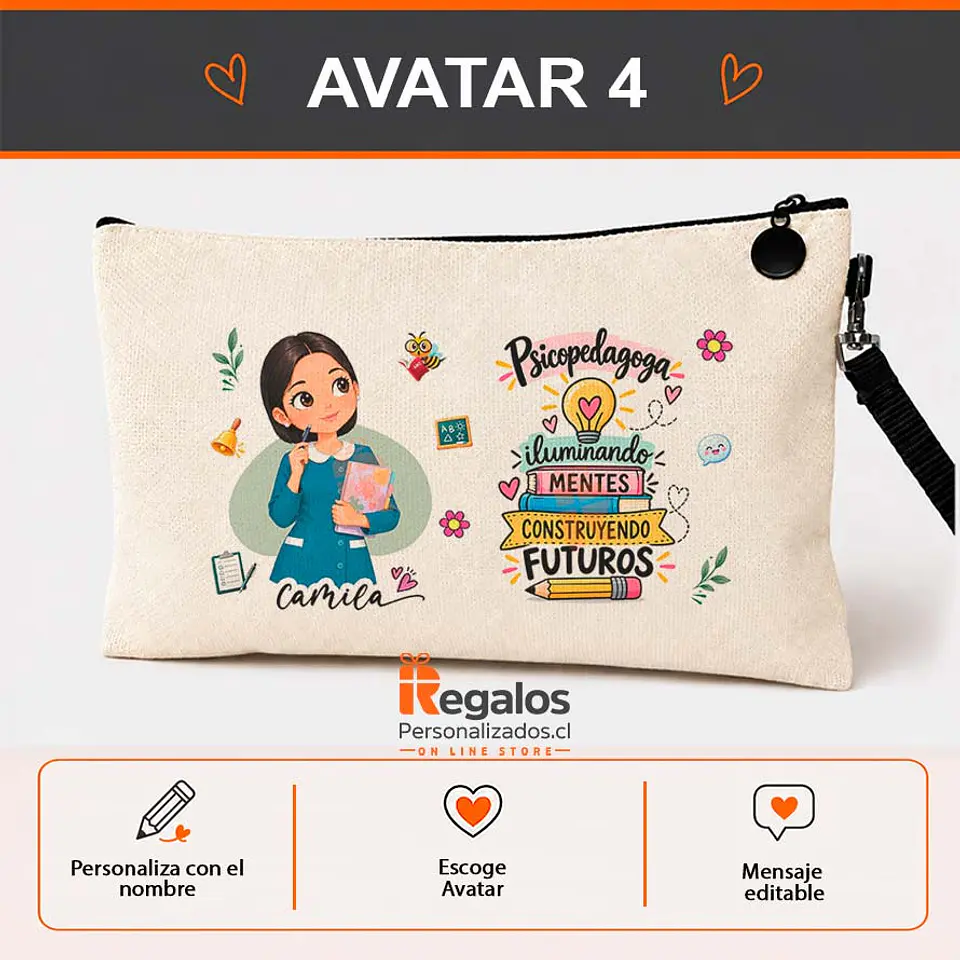 Estuche personalizado con diseño Psicopedagoga 5
