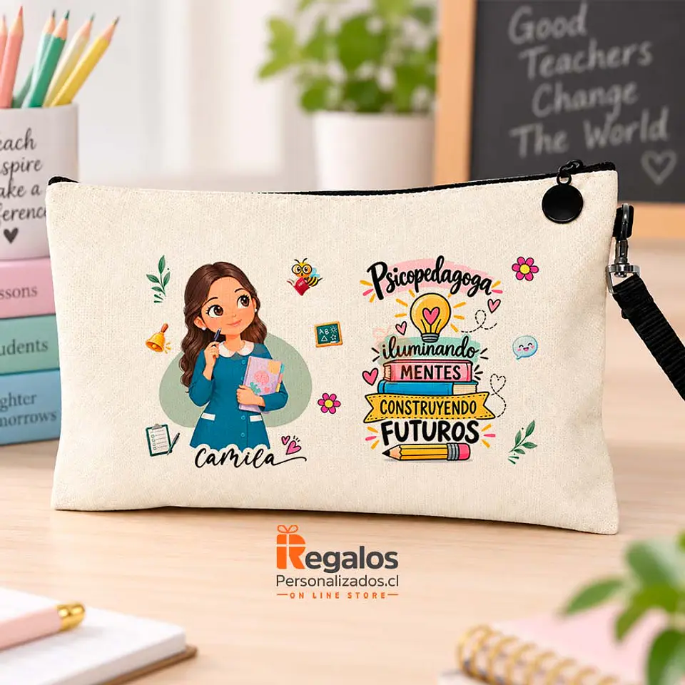 Estuche personalizado con diseño Psicopedagoga 1