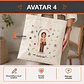 Bolsa lino personalizada con diseño Profesora - Miniatura 5