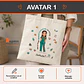 Bolsa lino personalizada con diseño Terapeuta Ocupacional - Miniatura 2