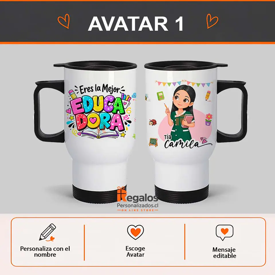 Mug térmico diseño Educadora de Párvulos 2