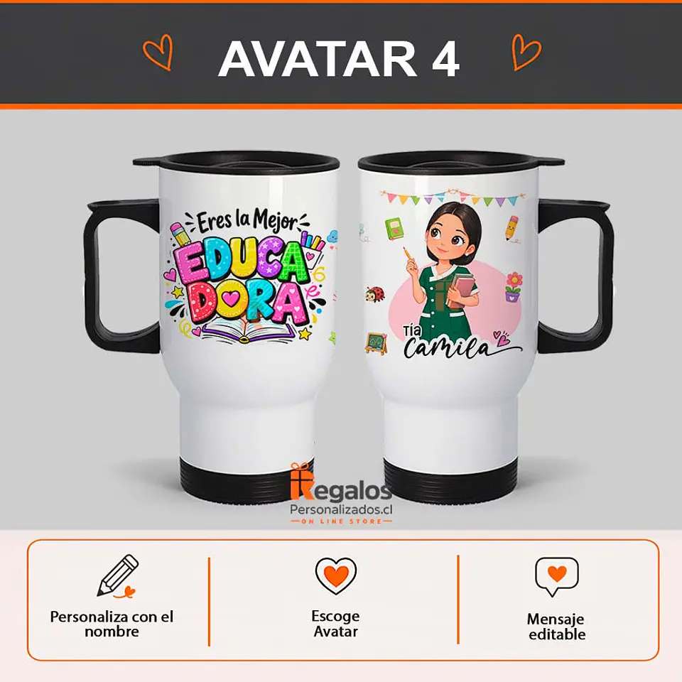 Mug térmico diseño Educadora de Párvulos 5