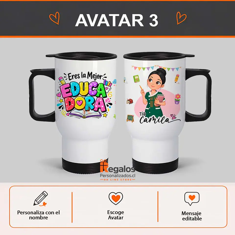 Mug térmico diseño Educadora de Párvulos 4