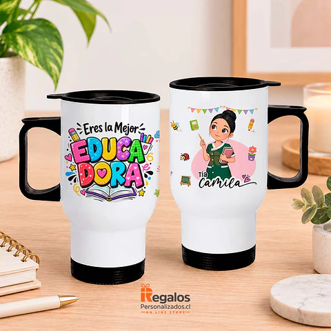 Mug térmico diseño Educadora de Párvulos