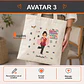 Bolsa lino personalizada con diseño Educadora Diferencial - Miniatura 4