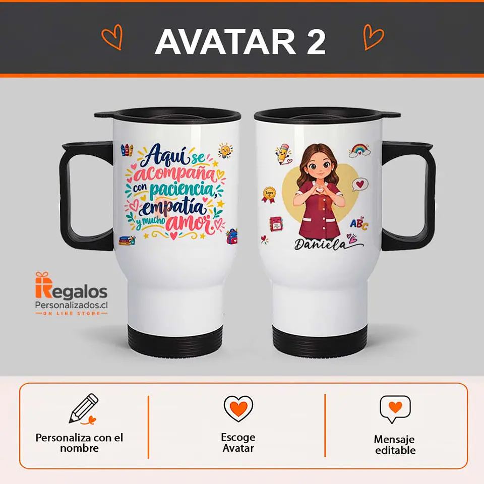 Mug térmico personalizado con diseño Educadora Diferencial 3